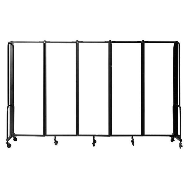 National Public Seating Room Divider 6'H 5 Sections Frosted Panels