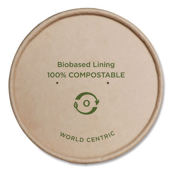 World Centric Paper Lids For Bowls 4.5" Diameter Case Of 500