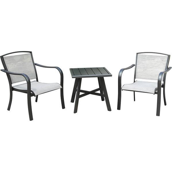 Cape Soleil Richmond 3-Piece Dining Set With 2 Sling Chat Chairs, Richmond