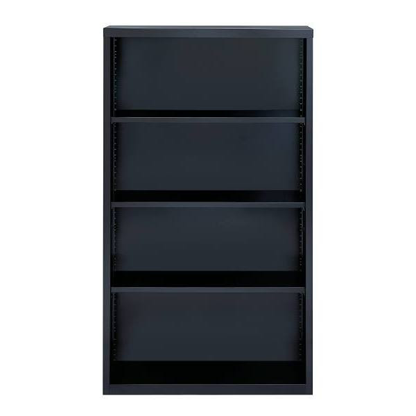 Hirsh 4 Shelf Metal Bookcase 60" H Black