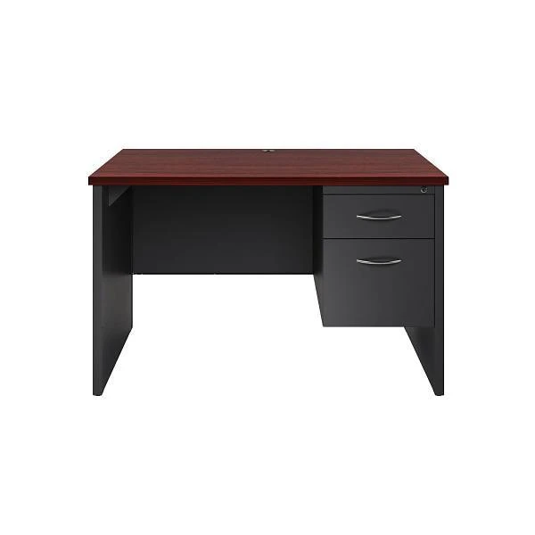 Hirsh Executive Modular Right-Hand Sngl Pedestal Desk 30" Dx48" W Char/Mahogany