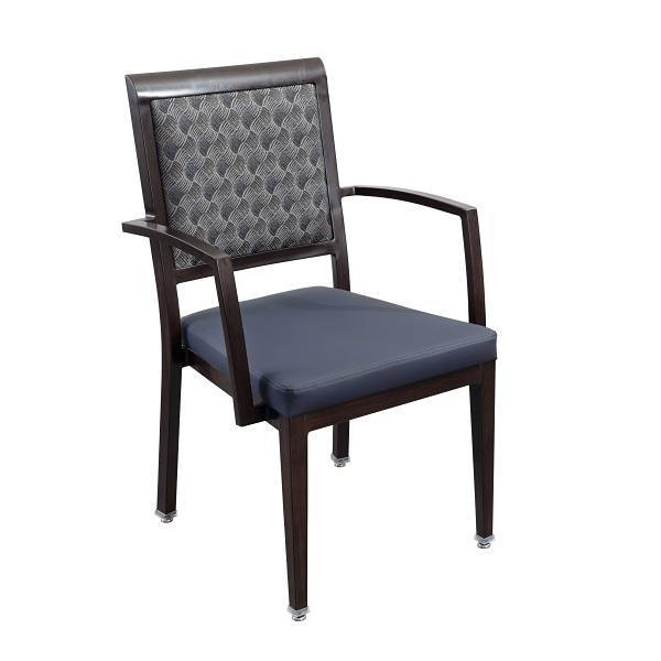 Medacure Dining Armchair Blue Seat Square Back