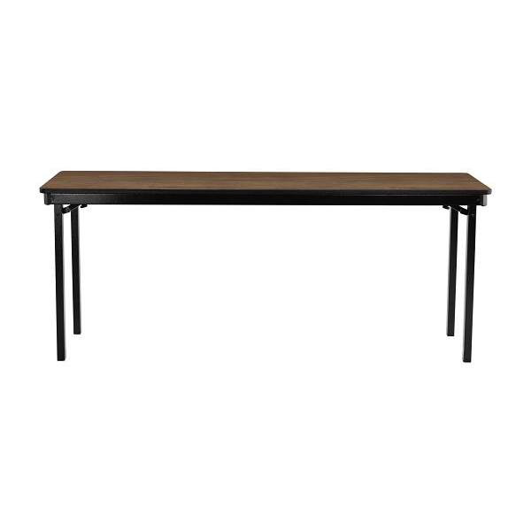 National Public Seating Max Folding Table, Mdf Core/Protectedge, Walnut, 18"X72"