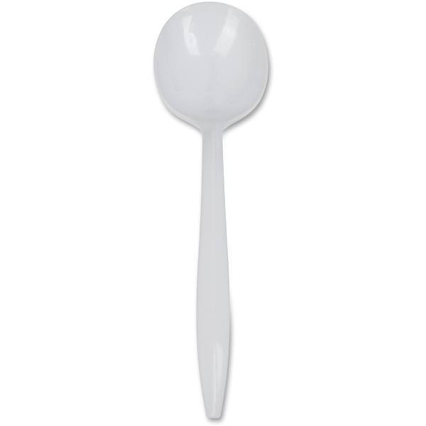 Genuine Joe Medium-Weight Soup Spoon White Case Of 1000