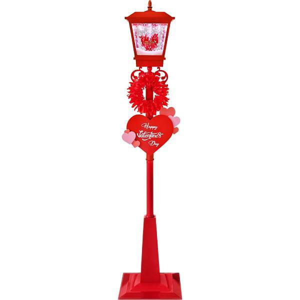 Fraser Hill Farm 70" Musical Snowy Valentine'S Day Street Lamp Lantern