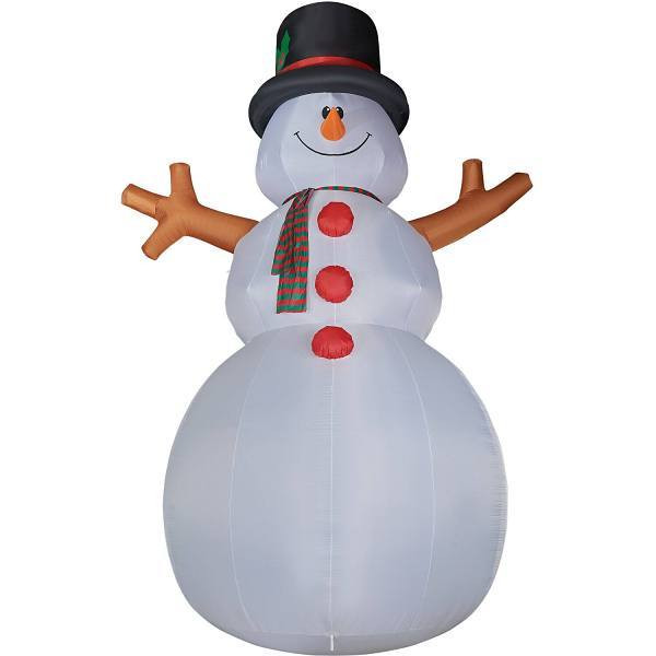 Fraser Hill Farm 20' Pre-Lit Inflatable Snowman With Rgb Lights