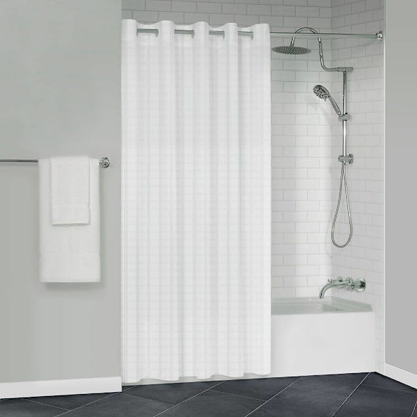 Manchester Mills Protect360° Stripe Hook Free Wht Showr Curtain-71x74 Case Of 12
