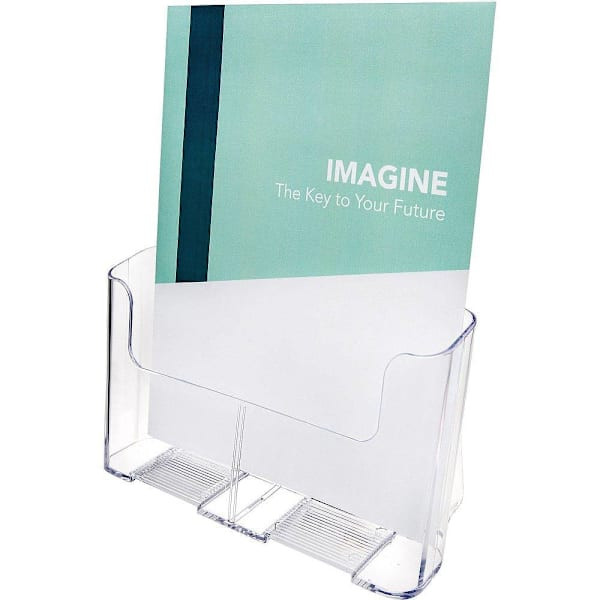 Deflecto Single Slot Compartment Docuholder 10.75" X 9.25" X 3.75" Plastic Clear