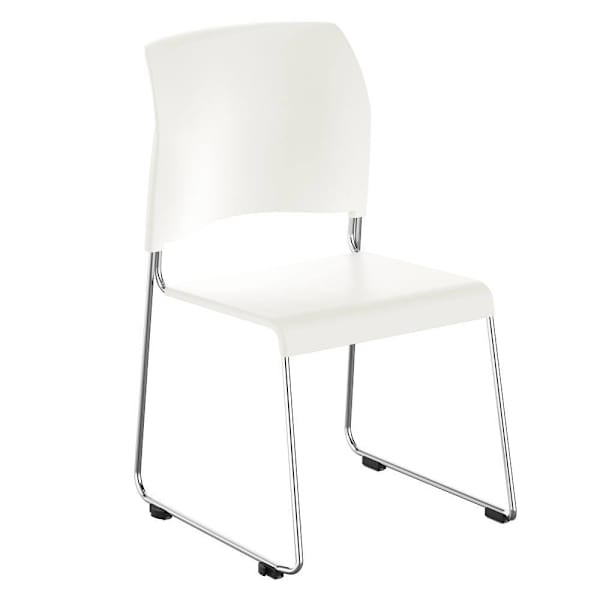 National Public Seating 8800 Series Cafetorium Plastic Stack Chair, White