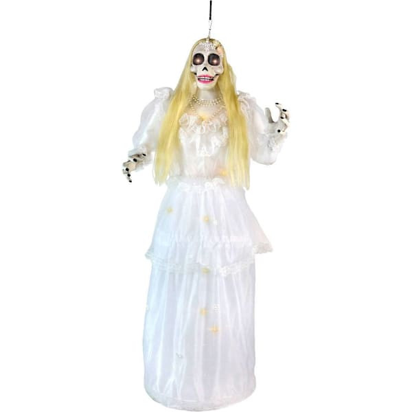 Haunted Hill Farm 5' Touch-Activated Hanging Spinning Bride