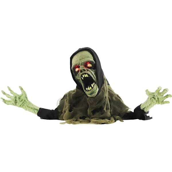 Haunted Hill Farm 21" Animatronic Zombie Groundbreaker With Flashing LED Lights