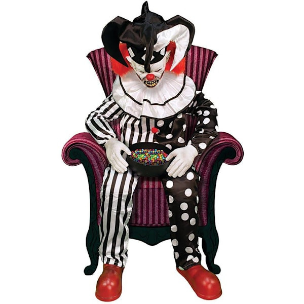 Haunted Hill Farm 4'5" Animatronic Hartley The Sitting Scare Clown