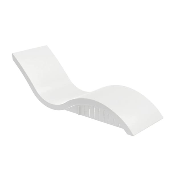 Ledge Lounger  Signature Chaise Safeguard - White