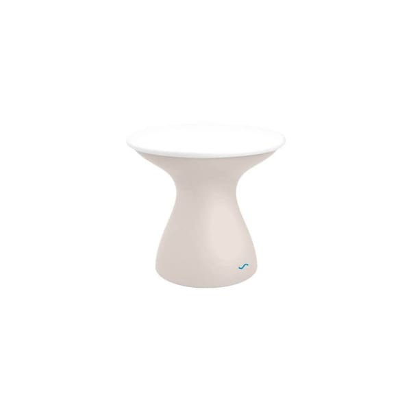 Ledge Lounger Autograph Standard Side Table-Cloud Base-White Lid