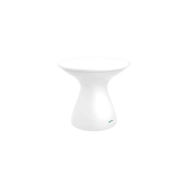 Ledge Lounger Autograph Standard Side Table-White Base-White Lid