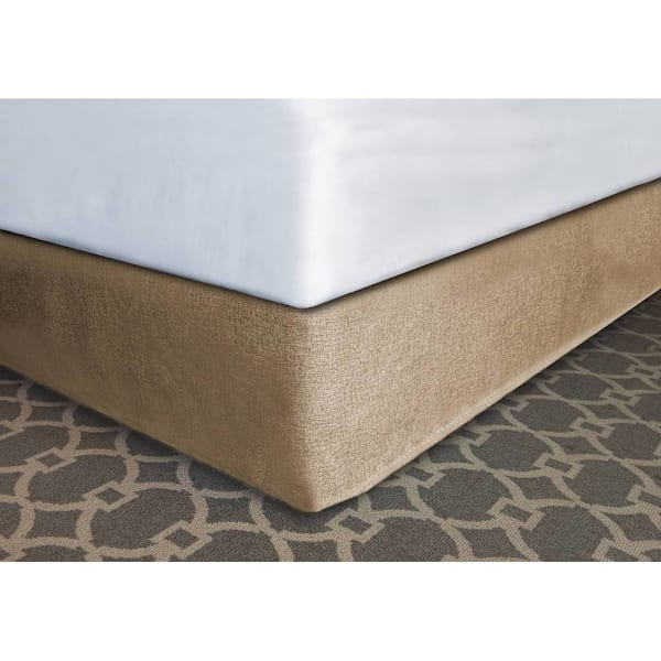 Mattress Safe Designer Decor Bed Skirt Caramel Poly King 76x80x12" Case Of 12