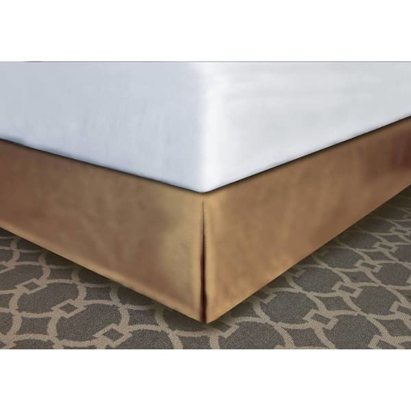 Mattress Safe Designer Decor Bed Skirt Gold Polyester Qn 60x80x14" Case Of 12