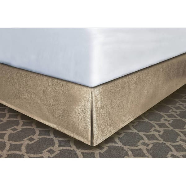 Mattress Safe Designer Decor Bed Skirt Caramel Polyestr Qn 60x80x12" Case Of 12