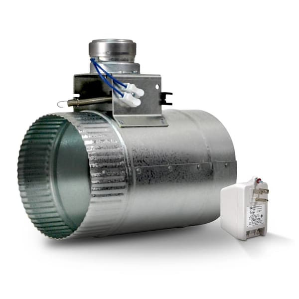 SUNCOURT 5" Normally Closed 24v Motorized Damper With Plug-In Transformer
