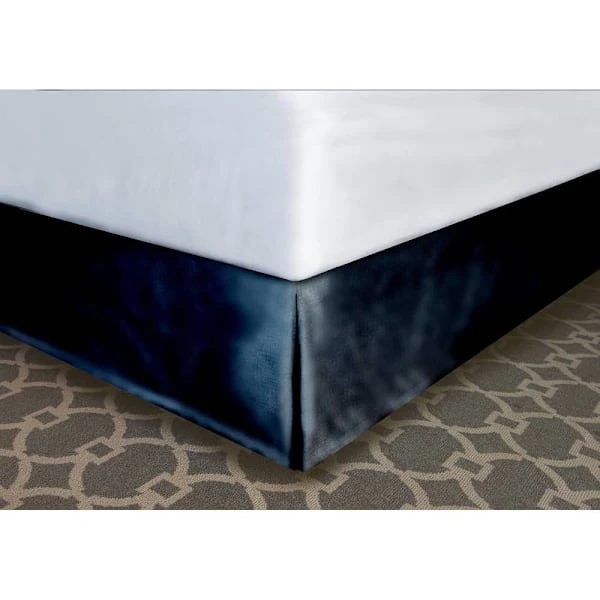 Mattress Safe Pleated Bed Skirt Black Polyester K 72x80x14" Case Of 12