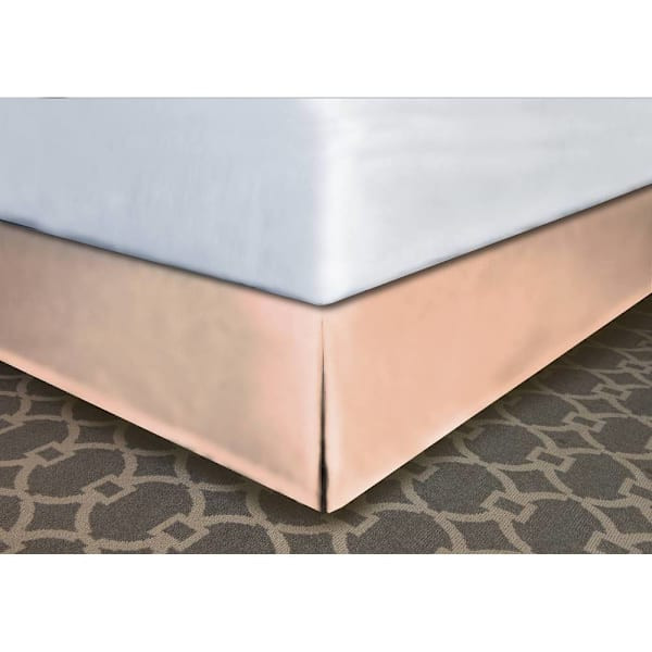 Mattress Safe Pleated Bed Skirt Golden Sand Polyester K 76x80x14" Case Of 12