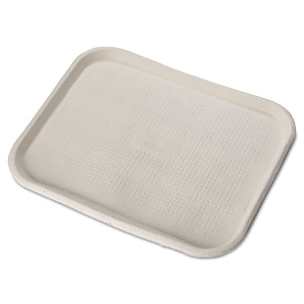 Chinet White Rectangle Savaday Molded Fiber Food Tray 14" X 18" Pack Of 100