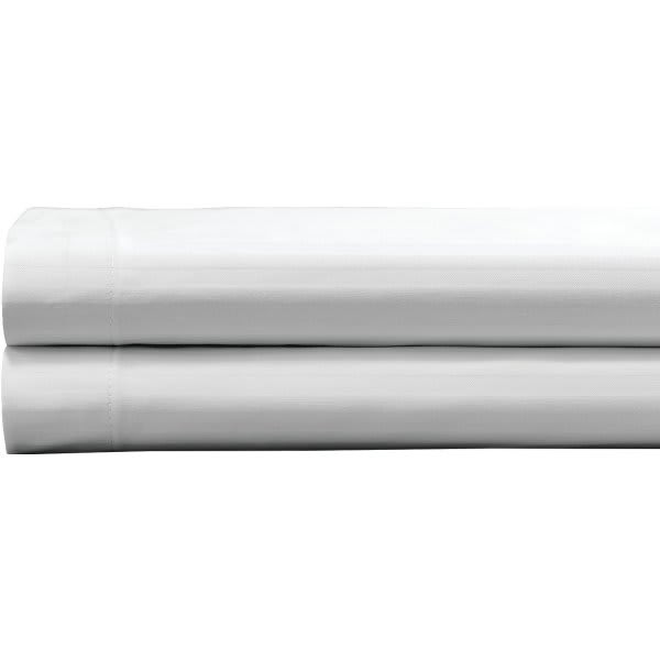 Best Western Comfortwill Stripe Flat Sheet, Queen, 90x120", White, Case Of 24