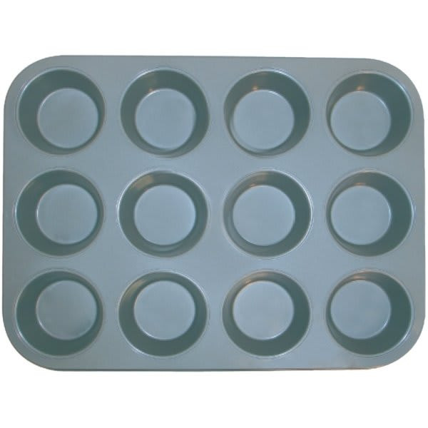 Thunder Group Carbon Steel 12-Cup Non-Stick Muffin Pan 14  X 10-3/4 Inches
