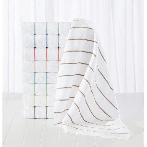 1888 Mills Fiber Tone 86 Percent Cotton 14 Percentpoly Twill Stripe Bath Sheet