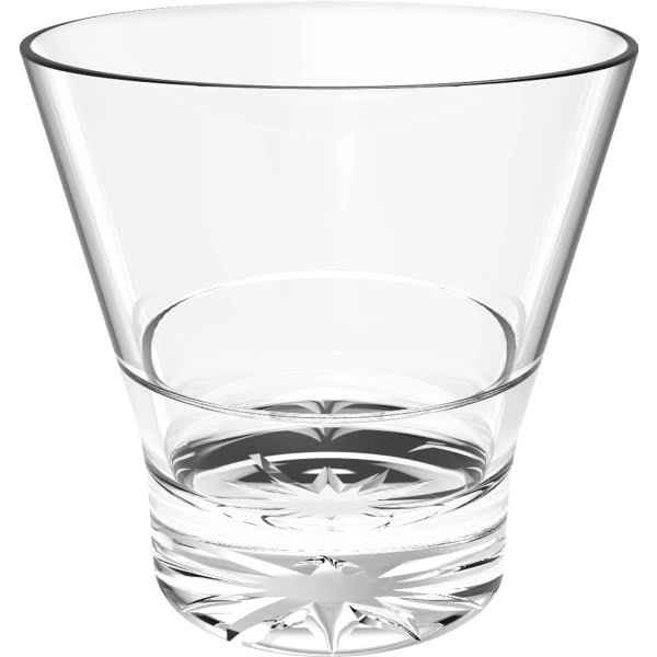 Thunder Group 8 Ounce Clear Stackable Polycarbonate Rock Glass