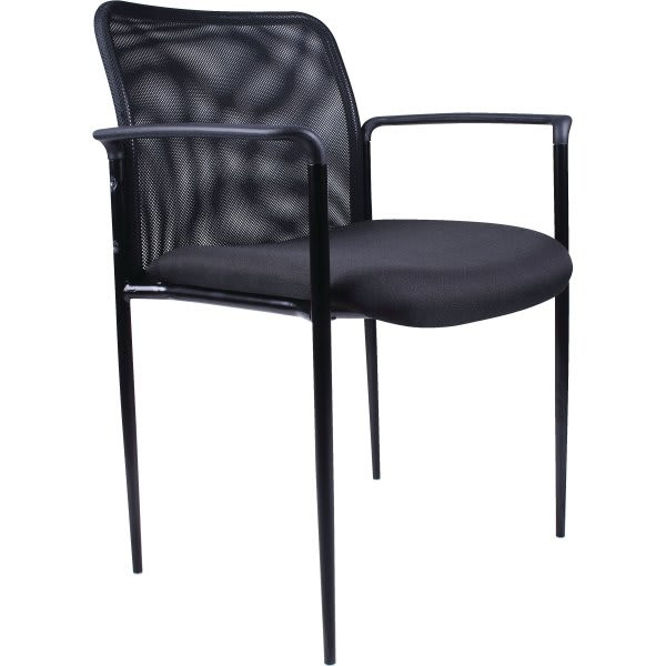 Boss Mesh Guest Chair With Arms, Black