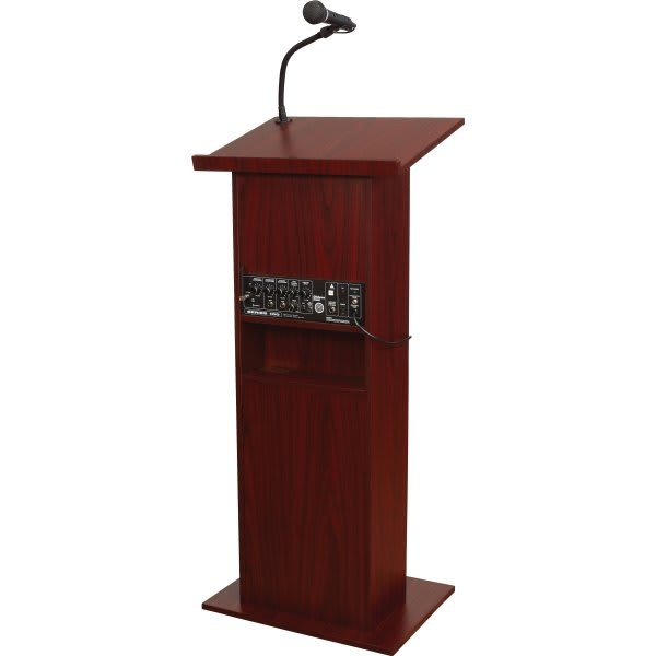 Oklahoma Sound Power Plus Floor Mahogany Lectern