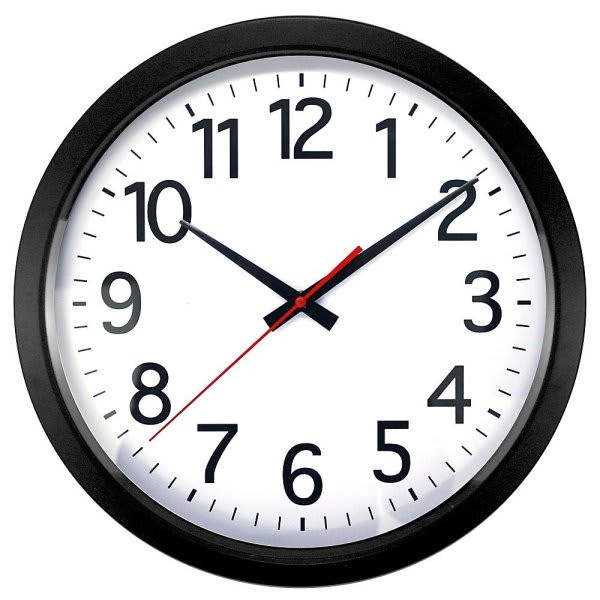 Realspace Black Quartz Wall Clock