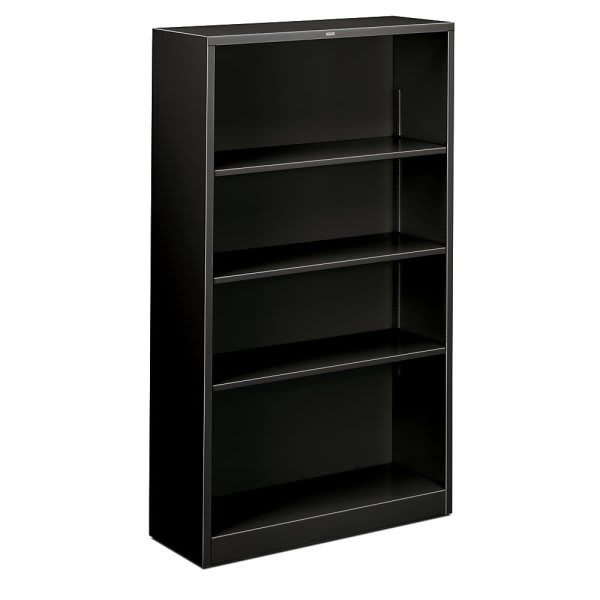 Hon Brigade 4-Shelf Black Steel Bookcase