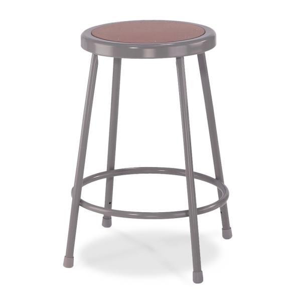 National Public Seating Round 24" Stool With Hardboard Seat