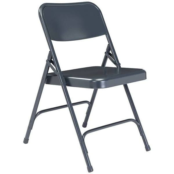 National Public Seating All Steel Heavy-Duty Blue Folding Chair, Package Of 4