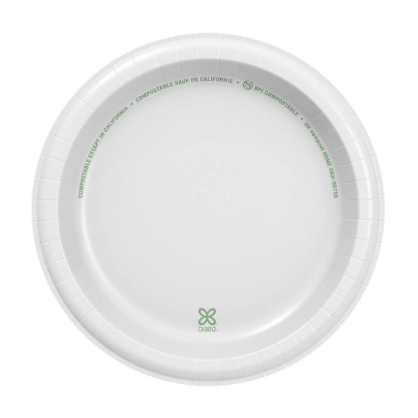 Dixie Basic 8.5" White Paper Plates (500/Case)