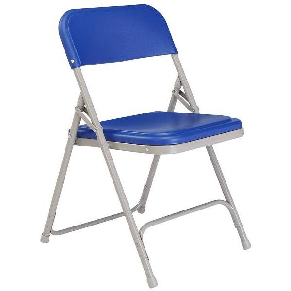 National Public Seating Npsc Blue Plastic Folding Chair Package Of 4