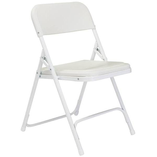 National Public Seating Npsc White Plastic Folding Chair Package Of 4
