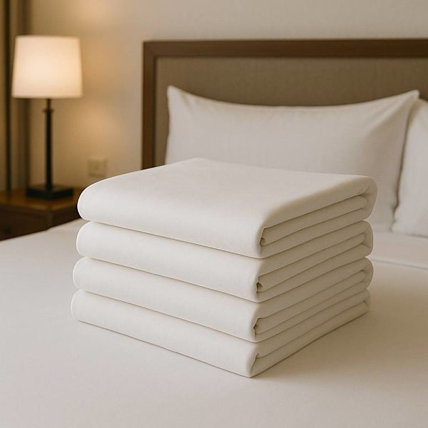Cotton Bay Classic T200 Flat Sheet Full 81x103" White, Case Of 24