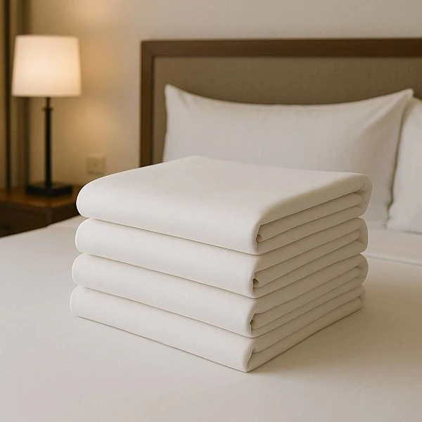 Cotton Bay Classic T200 Flat Sheet Queen 90x105" White, Case Of 24