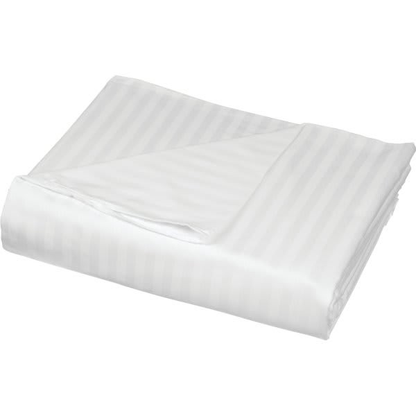 Cotton Bay Classic Duvet Cover Full 85x94" White Stripe, Case Of 12