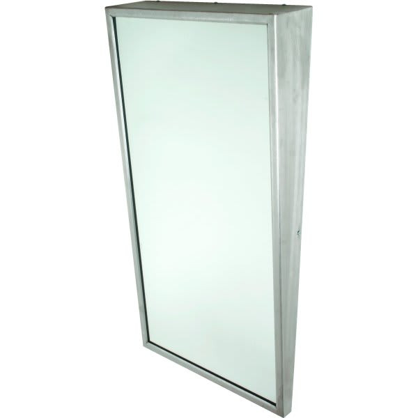 Bobrick 18 X 30 In Satin Stainless Steel Framed Angled Mirror