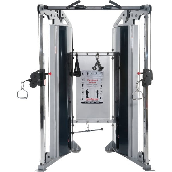 Functional Trainer With 2 - 225 Lbs Weight Stacks, 2 Pulleys, Chin Up Bar