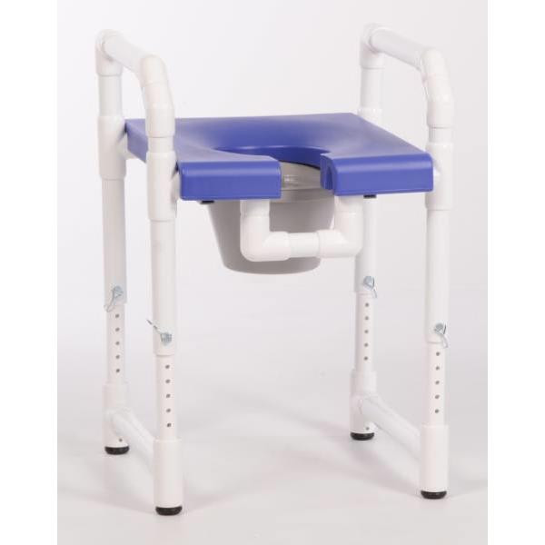 Ipu 300 Lbs Toilet Safety Frame With Blow Molded Seat And Pail, Blue