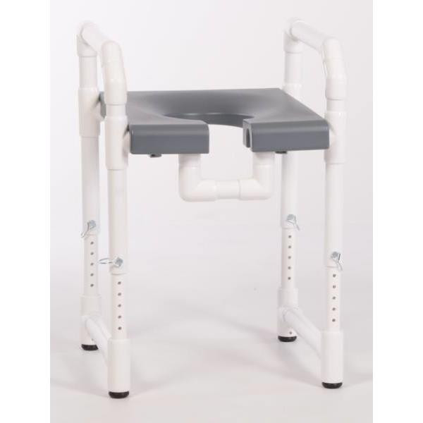 Ipu 300 Lbs Toilet Safety Frame With Blow Molded Seat, Gray