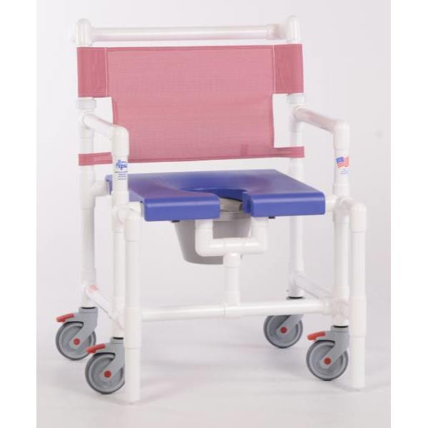 Ipu Elite 450 Lbs Shower Chair Commode With Blow Molded Seat, B-Wineberry