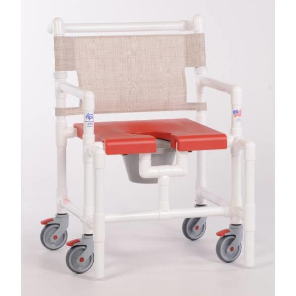 Ipu Elite 450 Lbs Shower Chair Commode With Blow Molded Seat, R-Linen