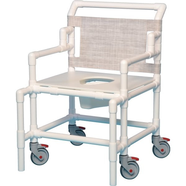 Ipu Shower Commode Chair Footrest Lap Bar 550 Lbs In Linen