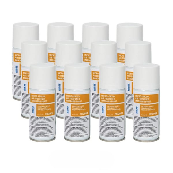 Ecolab Micro Aerosol Air Freshener Mandarin Burst 1.8 Oz., Case Of 12